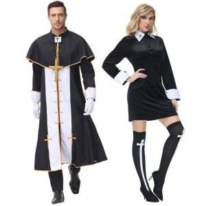 튬 의상 졸업사진컨셉 더넌 할로윈 프레 파티복 방송댄스복 드레스 수녀복 검은