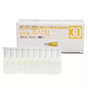 일회용 멸균 정림 주사침 주사바늘 메조니들 100개 30G 4MM