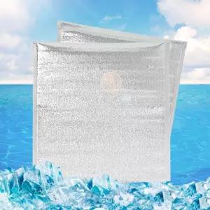 간편 접착식 은박 보냉봉투 50p세트(40x40cm)배달 보냉백 간편보냉팩 아이스크림 냉동식품 보냉 캠핑보냉백