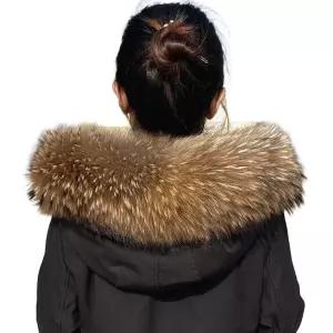 풍성한 리얼폭스퍼 라쿤 후드리폼용 리폼모자털 여우