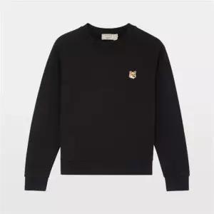 메종키츠네 폭스 헤드 패치 스웨트셔츠 AW00303KM0001 BK