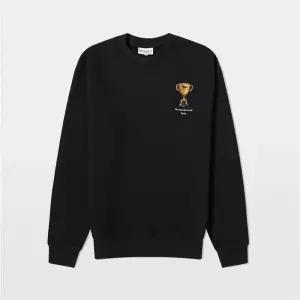메종키츠네 트로피 패치 남녀공용 스웨트셔츠 LM00312KM0307 BK