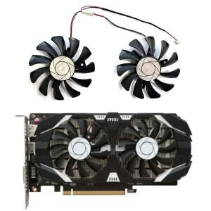 MSI GTX 1050 2GT OC 4GT 그래픽 비디오 카드 냉각 팬용 새 75MM 2PIN HA8010H12F-Z GTX1050 GPU 팬