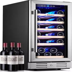 칼라메라 15인치 와인 냉장고 29병 쿨러 온도 기억 기능이 있는 4066 °F 디지털 조절 가정용 내장 또는