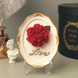 Love 큐빅 앤틱카네이션 꽃 석고방향제 디퓨저 선물선물용 가정의달 용돈박스 어버이날 카네이션 부모님