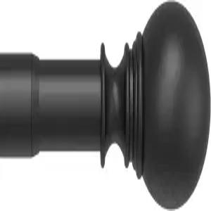 3072인치 윈도우용 패드퓨어 커튼봉 침실 슬라이딩 유리문 실외 파티오용 브래킷 2개 검은색 1인치 직경