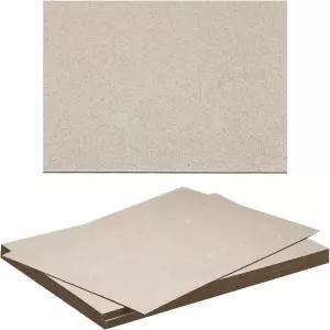 PATIKIL 12x8x0.04 칩보드 시트 20Pcs 40PT 두꺼운 북보드 바인더 보드 책 제본 커버용 견고한 용품 회색