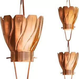 모나크 레인 체인 배수구용 순수 구리 아키라 u2013 8.5피트 장식용 야외 내구성이 뛰어난 헤비 듀티