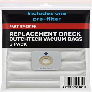 MP 마레쉬 제품 ET511PK 교체용 진공백 u2013 오렉 더치테크 1100 1200 1300 1400 시리즈와 호환 5팩 프리