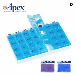 CP18 아펙스 7일 4칸 분리형약통 70015미니상자 박스 요일 플라스틱 영양제분할 출장용 휴대용 여행용 케이