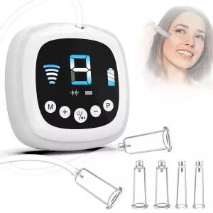 듀얼 컵 사용이 가능한 얼굴용 전기 얼굴 커핑 세트 3in1 과샤 및 피부 관리용 마사지 도구 주름 3 모드 9