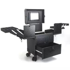 전문가용 메이크업 박스 4단 네일아트 블랙 네일박스 분리형