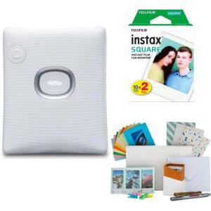 와이드 tant 프린터 화이트 번들과 스마트폰 프레임 익스포저 후지필름 애쉬 필름