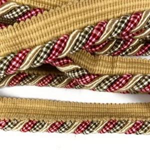 1 /4 립 코딩 멀티 컬러내추럴린 /이끼 /핑크 /버건디 코드 엣지 의류 베개용 배관 트림 램프 드레이퍼