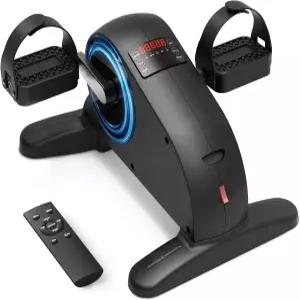 미니 언더 데스크 운동 자전거 페달 운동기 모터식 세팅 다리/팔 사이클 12개의 조절 가능한 속도 LCD