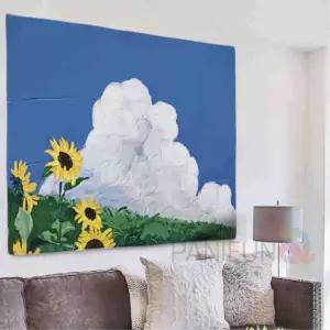 패브릭포스터 해바라기 L 대형그림가리개 감성 카페벽장식 매장인테리어소품 인소품 피스트리 아트 현수막