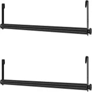 쓰리허니 2팩 와이어 선반 의류 행거 바 액세서리 산업용 옷장 봉블랙 36인치