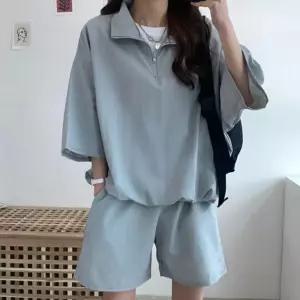 트레이닝세트 반팔아노락 커플룩 여름 셋업상하의집 집업 트레이닝복 운동 쿨운동