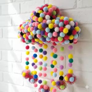 국산 레인보우 반짝이 12mm 1000개입 대용량 공장출고 폼폼이 뿅뿅이 크리스마스 겨울폼이키링만들기 폼이