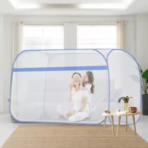 원터치 바닥있는 모기장 1인용 접이식 슈퍼싱글 벙커 싱글 텐트 대형 침대 사각 야외 캐노피 이불 텐트형