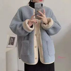 여성 컬러 버튼 가을 자켓 뽀글이 봄 점퍼 코지 겨울 바람막이 아우터 봄점퍼def589