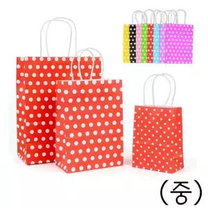 컬러 종이쇼핑백 디자인 종이가방(중)X10개 선물봉투 pfu7+8vZL