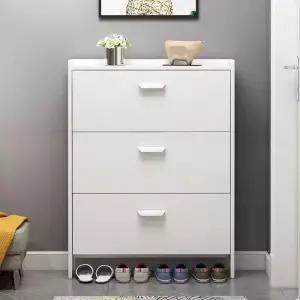 여닫이 캐비넷 슬림신발장 정리대 수납장 철제 틈새신발장