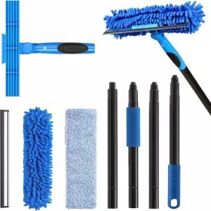 VITEVER 프로페셔널 69인치 창문 스퀴지 클리너 도구 연장 폴 스크러버와 회전 헤드가 있는 클리닝 키트용