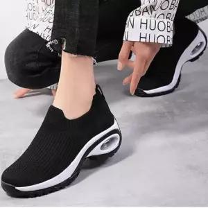 여성 니트재질 데일리 가을겨울 에어 슬립온 스니커즈