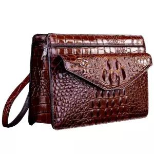 남성용 일수가방 남성 천연 손가방 악어가죽 파우치