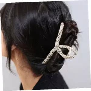 [콩심팥심]꼬임집게핀 엔젤슈슈페인팅꼬임대왕집게핀아이보리헤어핀