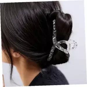 [골드스마일]꼬임집게핀 엔젤슈슈페인팅꼬임대왕집게핀반투명화이트