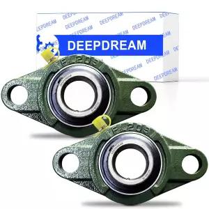 딥드림 UCFL205-16 베개 블록 베어링 플랜지 장착 2개 팩 1인치 보어 볼트 셀프 얼라인먼트