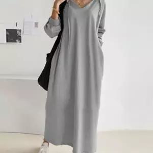 부드럽고 실용적인 데일리 여성 후드 면 롱티셔츠