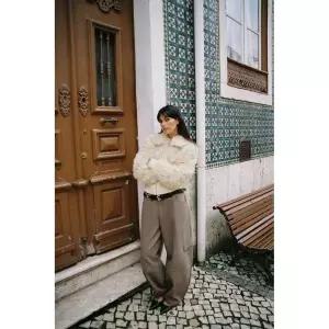 [정품] 자라 자켓 데일리 야상 아웃터 ZARA 페이크 퍼 봄버 재킷 - 크림