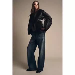 [정품] 자라 자켓 데일리 야상 아웃터 ZARA ZW 컬렉션 양면 점퍼 - 블랙