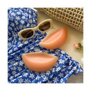 왕뽕 볼륨 수영복 누드브라 3cm 실리콘 패드