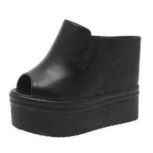 15CM 웨딩슈즈 통굽 슬리퍼 웨딩 구두 신부 키높이