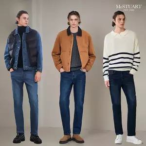 [파격특가] 맥스튜어트 기모 릴렉스 데님 3종, 남성