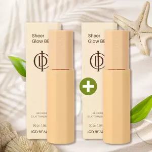 인셀덤 비비크림 아이씨디 뷰티 쉬어 글로우 비비 비비크림 BB 30g 2개 + 클렌징티슈 gift