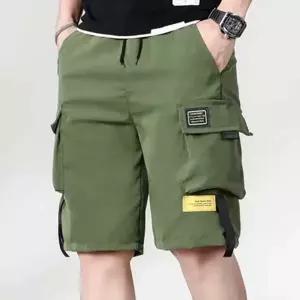 남성 여름 카고 반바지 아웃도어 숏팬츠 밴딩 포켓 캐주얼 루즈핏 스트릿 워크웨어 멀티 허리밴 데일리룩