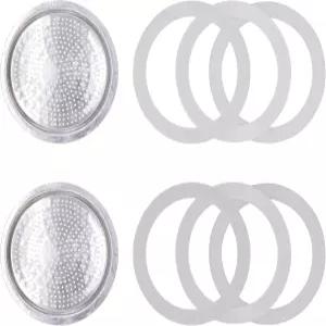 비알레티 모카 알루미늄 스토브 탑 에스프레소 머신 포트 익스프레스용 MEFONKOU 6컵 커피 개스킷 - 6개와