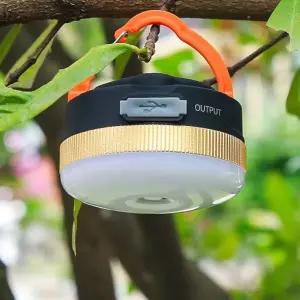 원형자석랜턴 충전식 걸이식 4가지불빛모드(오렌지)캠핑 감성 텐트등 텐드 걸이등 조명