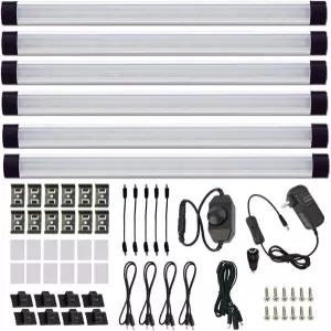 카운터 라이트 하드 바 키트 아래 AIBO LED 선반 쇼케이스 디스플레이 조명용 스위치가 있는 캐비닛 조명