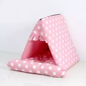 애견 독립 휴계공간 방석달린 삼각형 하우스 U113710