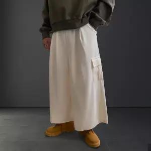 비비오 골덴 코듀로이 버뮤다 치마 바지 (4color) 밴딩 통넓은 팬츠스？？ 스웨트 남자와이드 통큰 넓은 와트