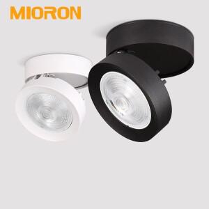 원형 360도 각도 조절 가능 LED 스포트라이트 COB 7W 9W 12W 15W 천장 사진 배경 조명 텔레비전