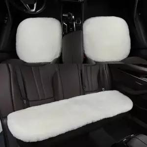 천연양모 양털 자동차 온열 겨울방석 열선 카시트