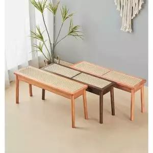 나무벤치 라탄 우드 자작 우드슬랩 의자 식탁의자 인테리어