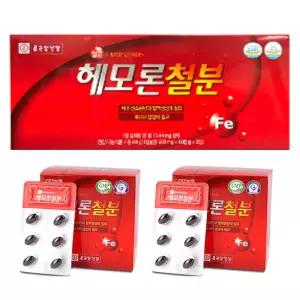 종근당건강 남성 여성 노인 어르신 철분제 영양제 흡수율높은 헴철 철분 헤모글로빈 약2개월분